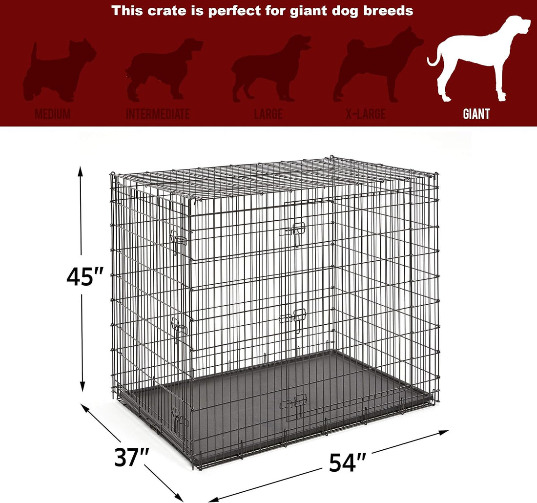 Solutions by Midwest 54-Inch Double Door Crate, Giant Breed Dogs