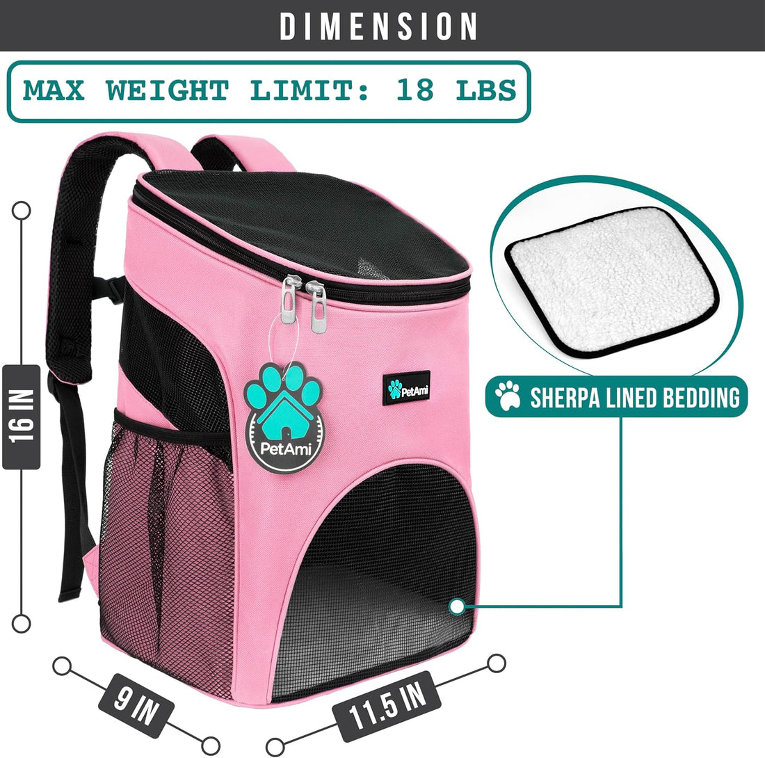 PetAmi Cat Backpack Carrier, Airline Approved Pet Carrier Backpack