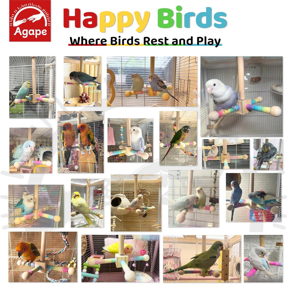 Agape Bird Toy, Rotating Interactive Parrot Toy