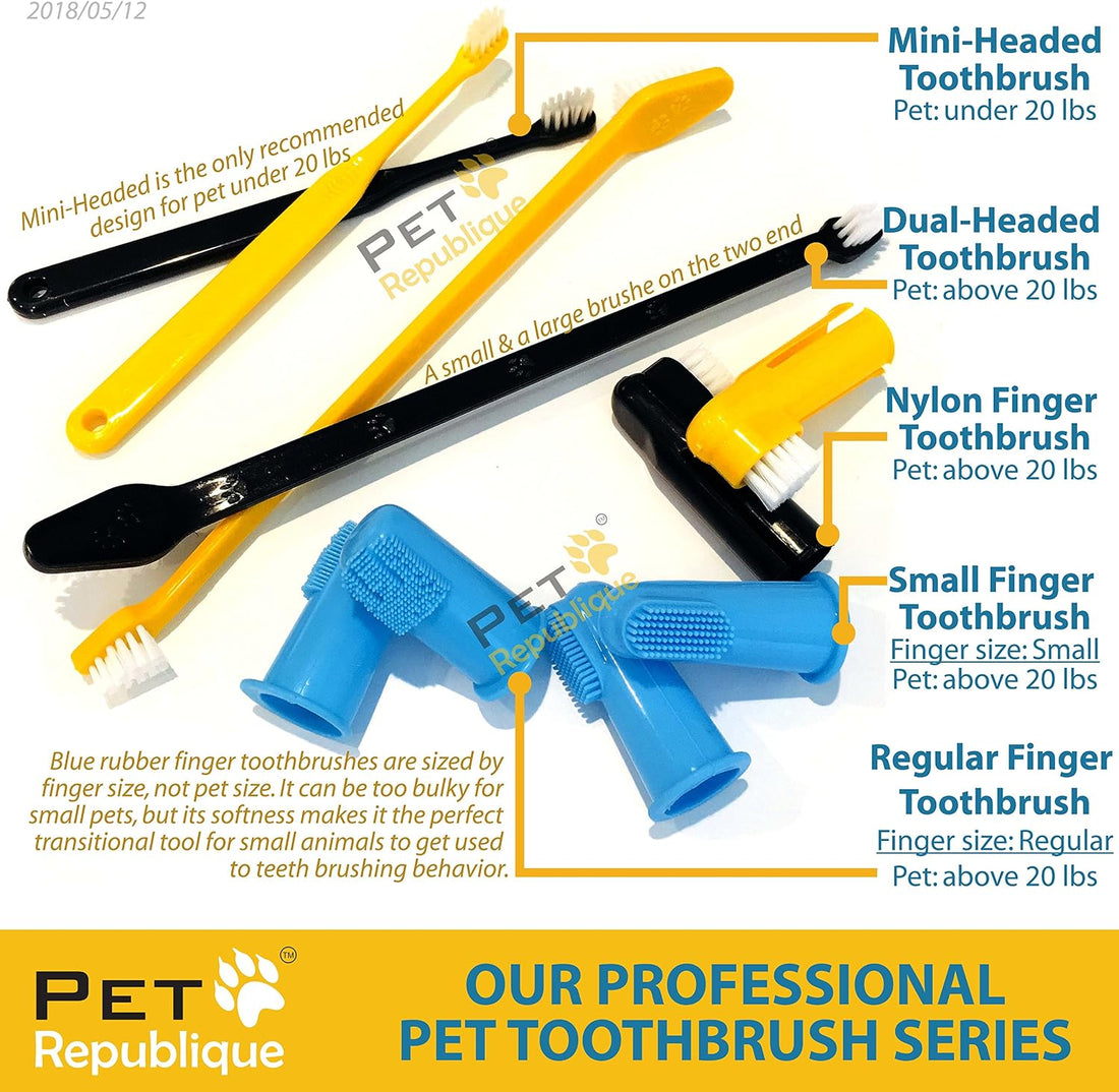 Pet Republique Dog Toothbrush Set of 6