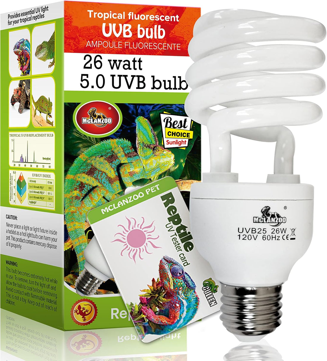 UVA UVB Light Reptile Bulb 10.0 13W Desert Compact Fluorescent
