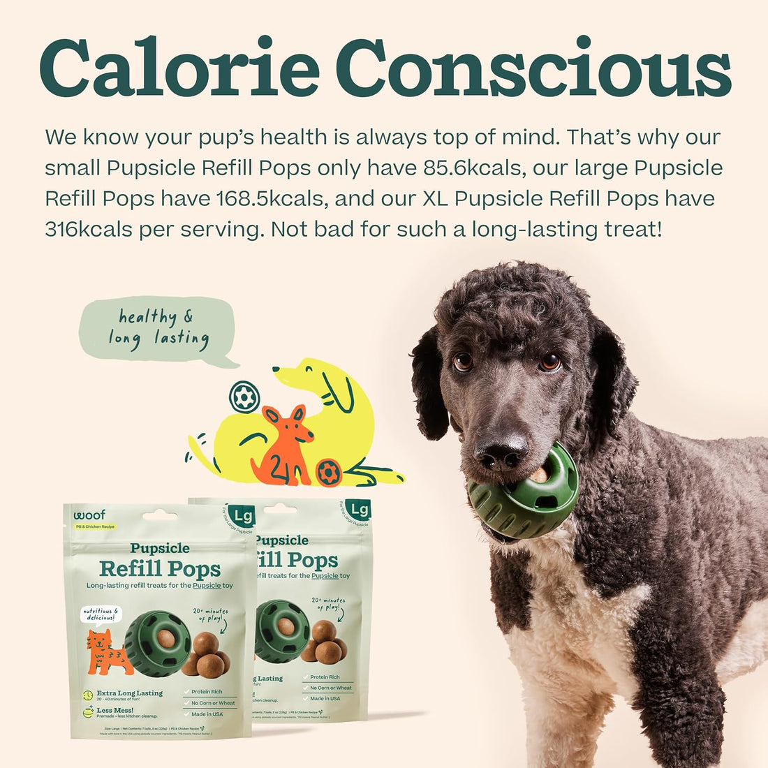 WOOF Pupsicle Chicken Refill Pops, Delicious Long Lasting Dog Treats