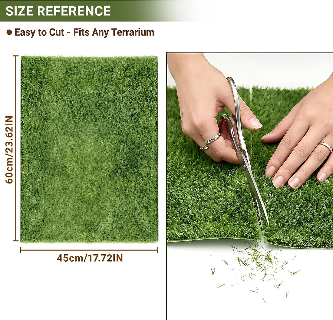 Reptile Carpet Substrate, Washable Absorbent Moss Mat Bedding Liner