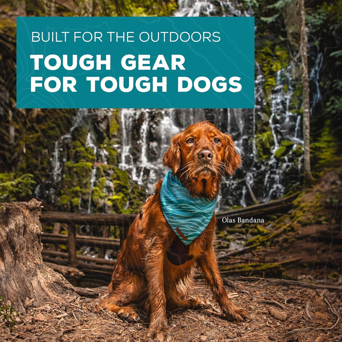 Wilderdog Dog Bandana with Lightweight Quick Drying Poly-Blend Mesh