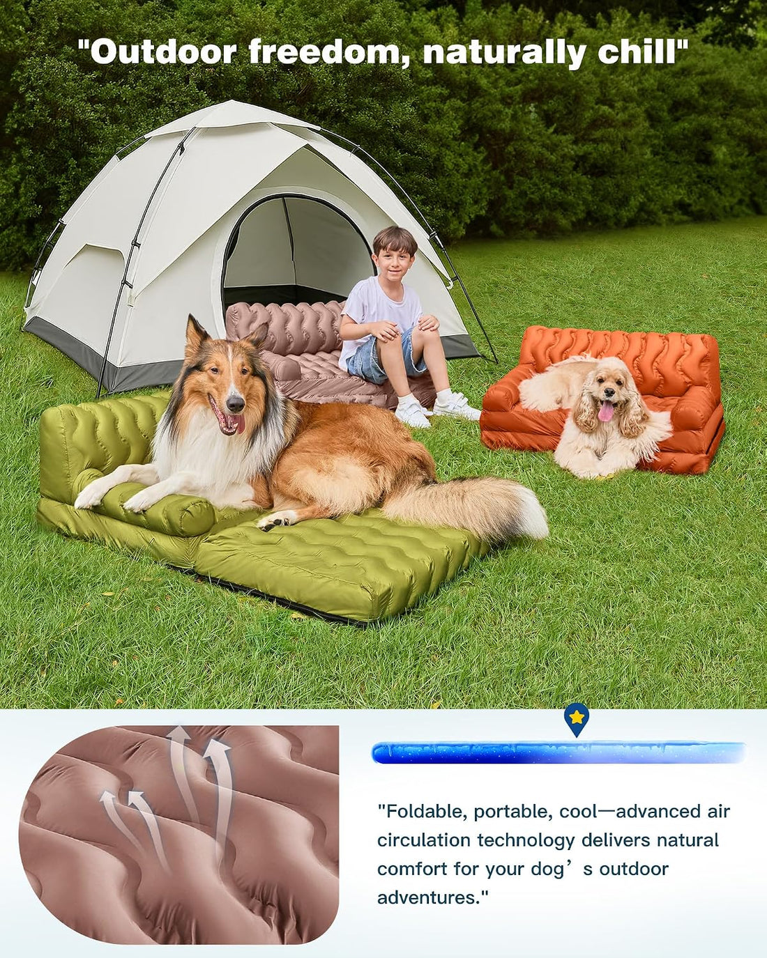 Orthopedic Memory Foam Dog Sofa Bed, Foldable Pet Couch Bed