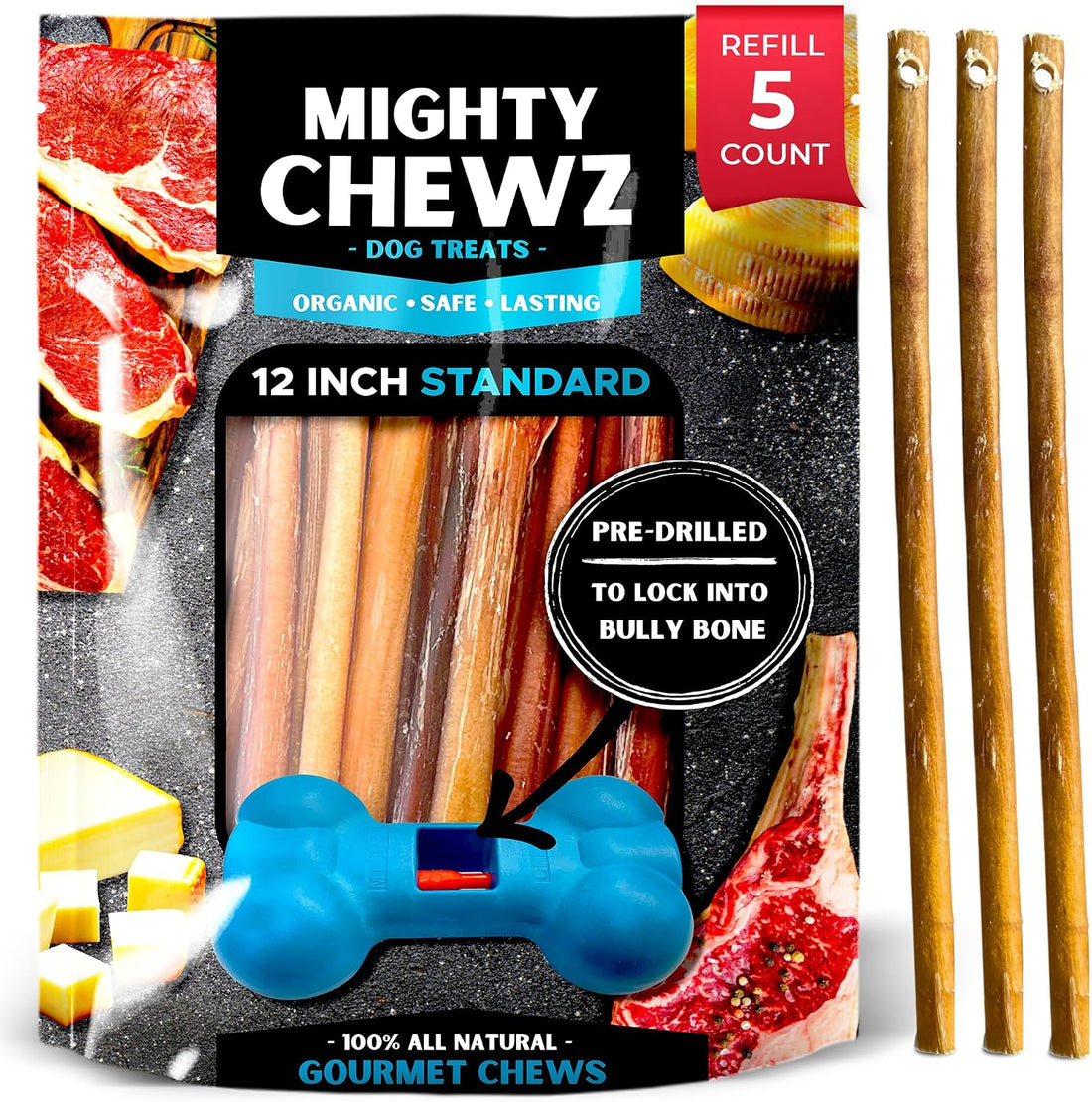 7" Standard Bully Sticks 10 Pack Refill