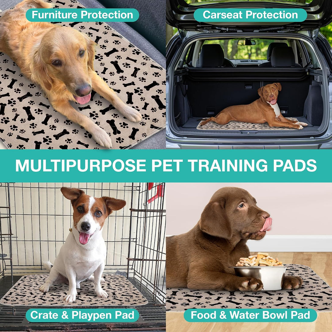 Furthrive Washable Pee Pads for Dogs with Pheromone Attraction