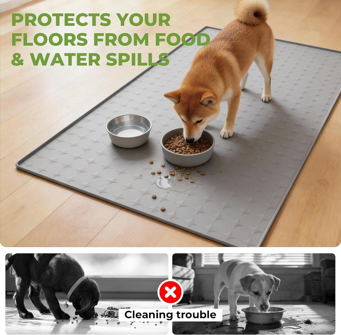 Dog Food Mat for Floors Waterproof