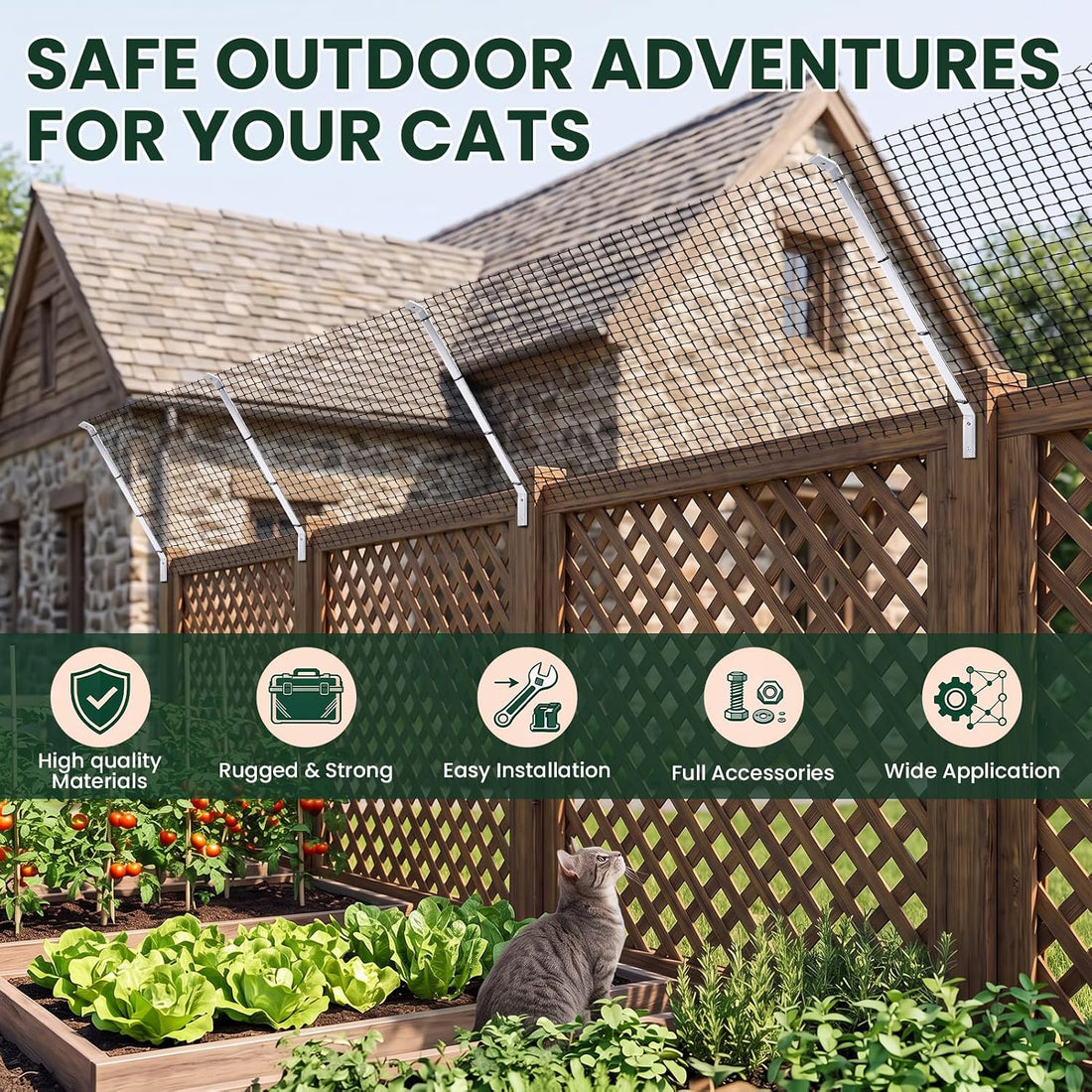 Cat Fence Topper Cat Anti Climb Fence Extender Fence Outdoor Barrier