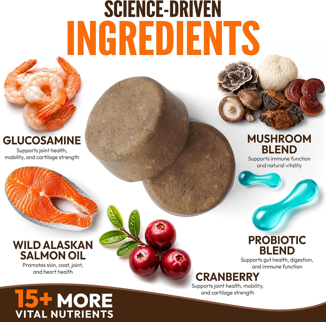 Turkey Tail Mushroom for Dogs - 250 Chews - Lion’s Mane - Shiitake