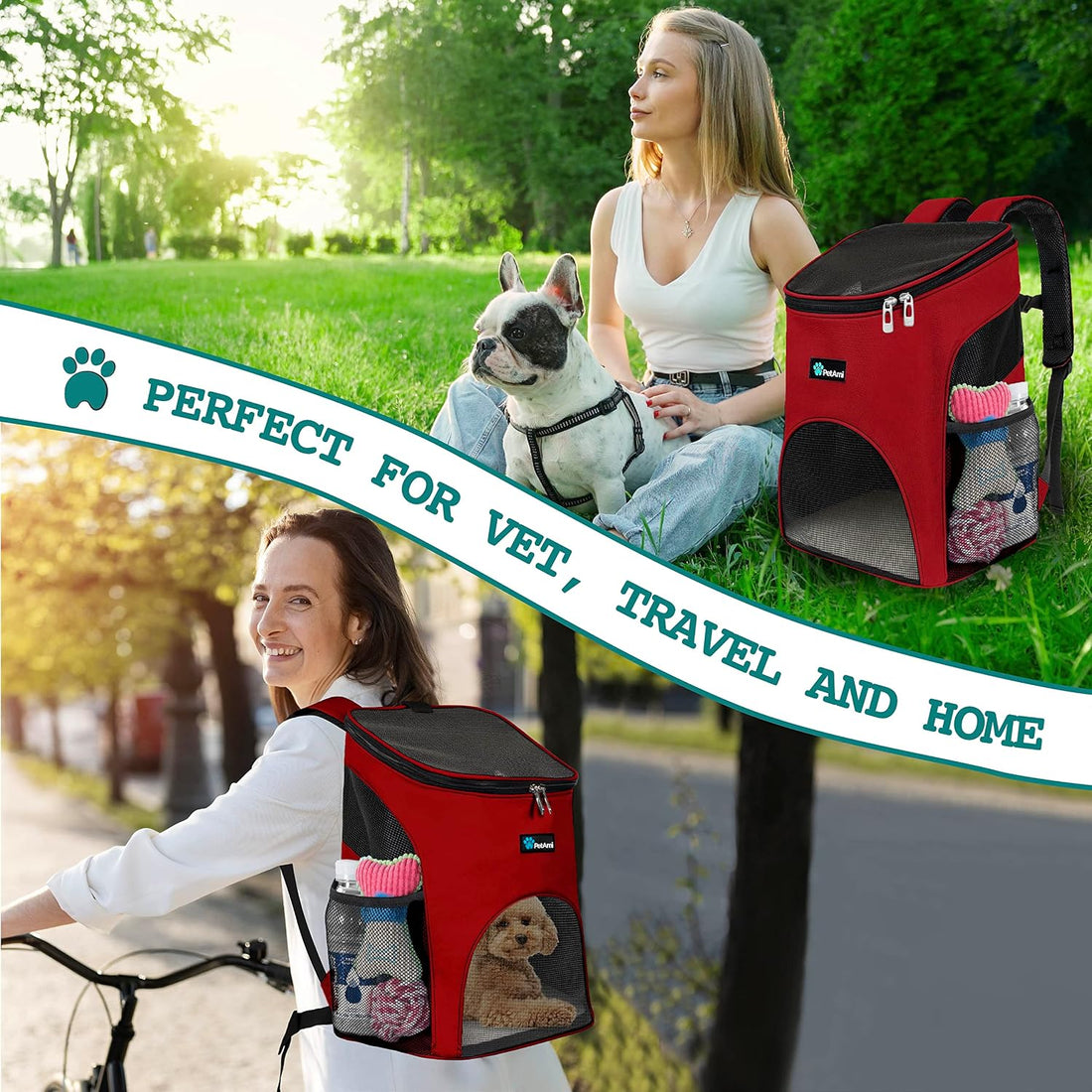 PetAmi Cat Backpack Carrier for Small Dogs and Large Cats