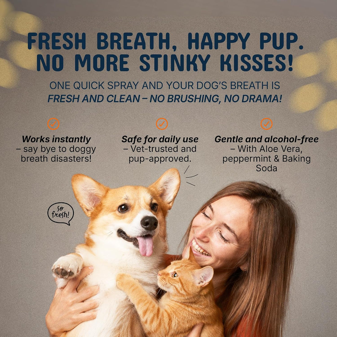 Pets are Kids Dog Dental Spray with Mint Formula Water Additive, 8oz