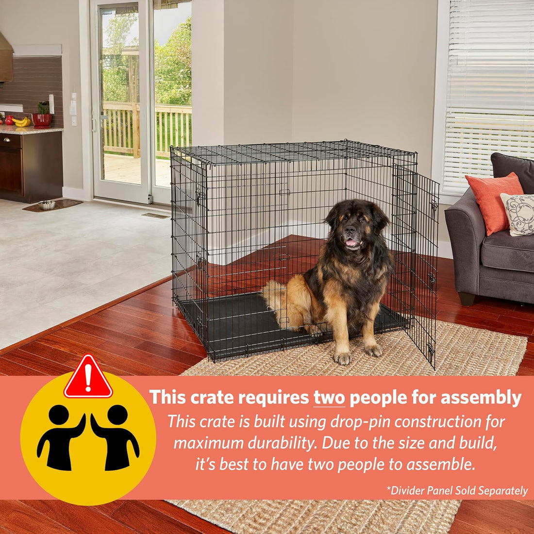Solutions by Midwest 54-Inch Double Door Crate, Giant Breed Dogs