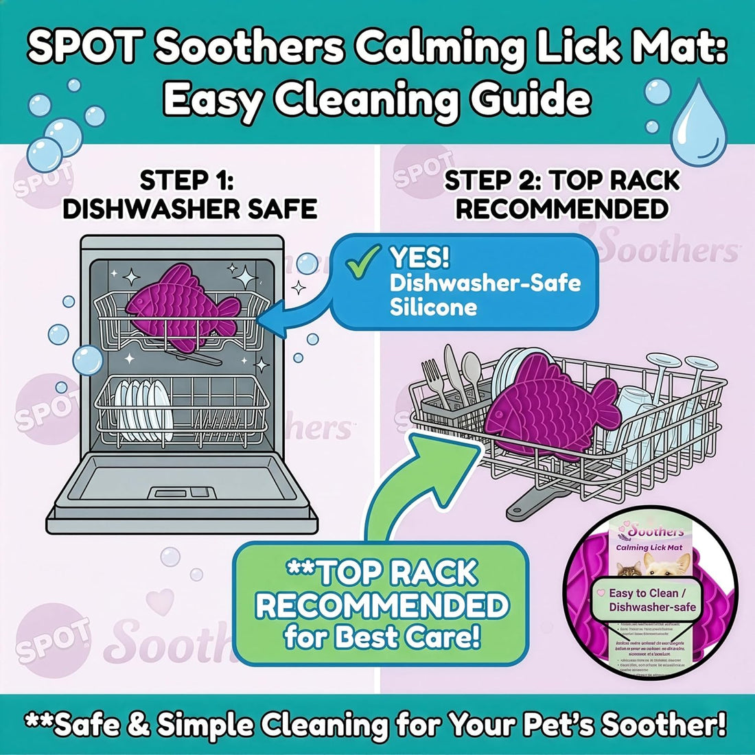 SPOT Soother Lick Mat-Licking Mat for Cats, Kittens