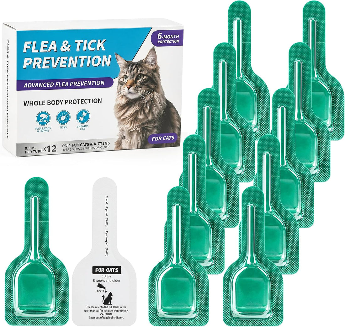 12Pcs Cat Flea&Tick Topical Drops