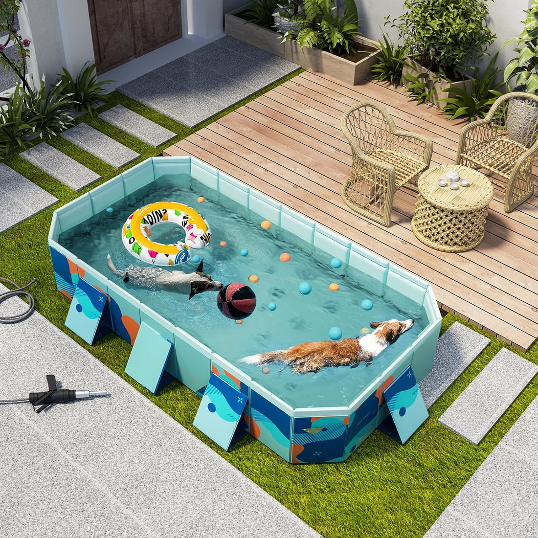 102" Foldable Dog Bathing Pool
