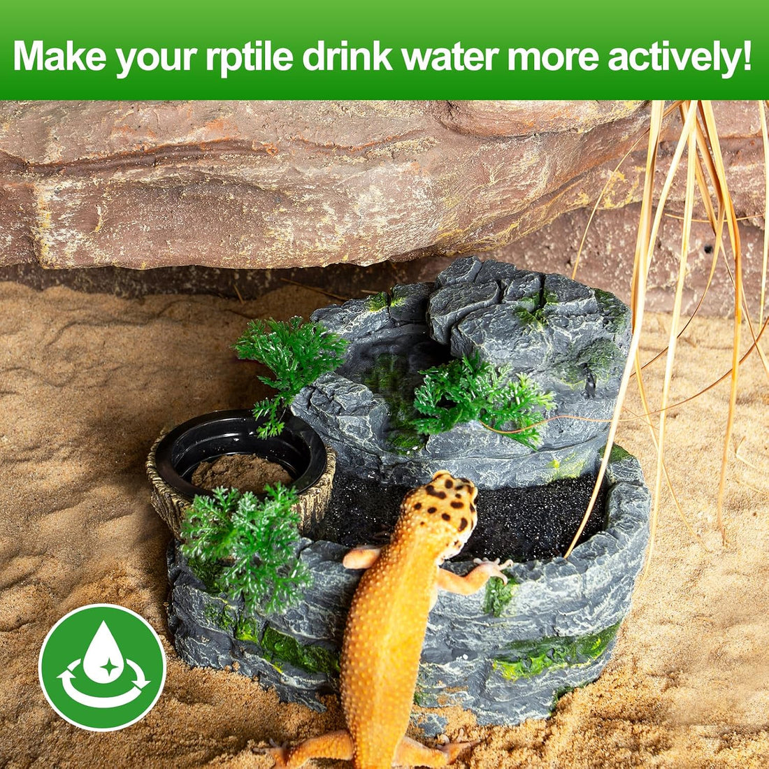 500ML Reptile Waterfall Fountain