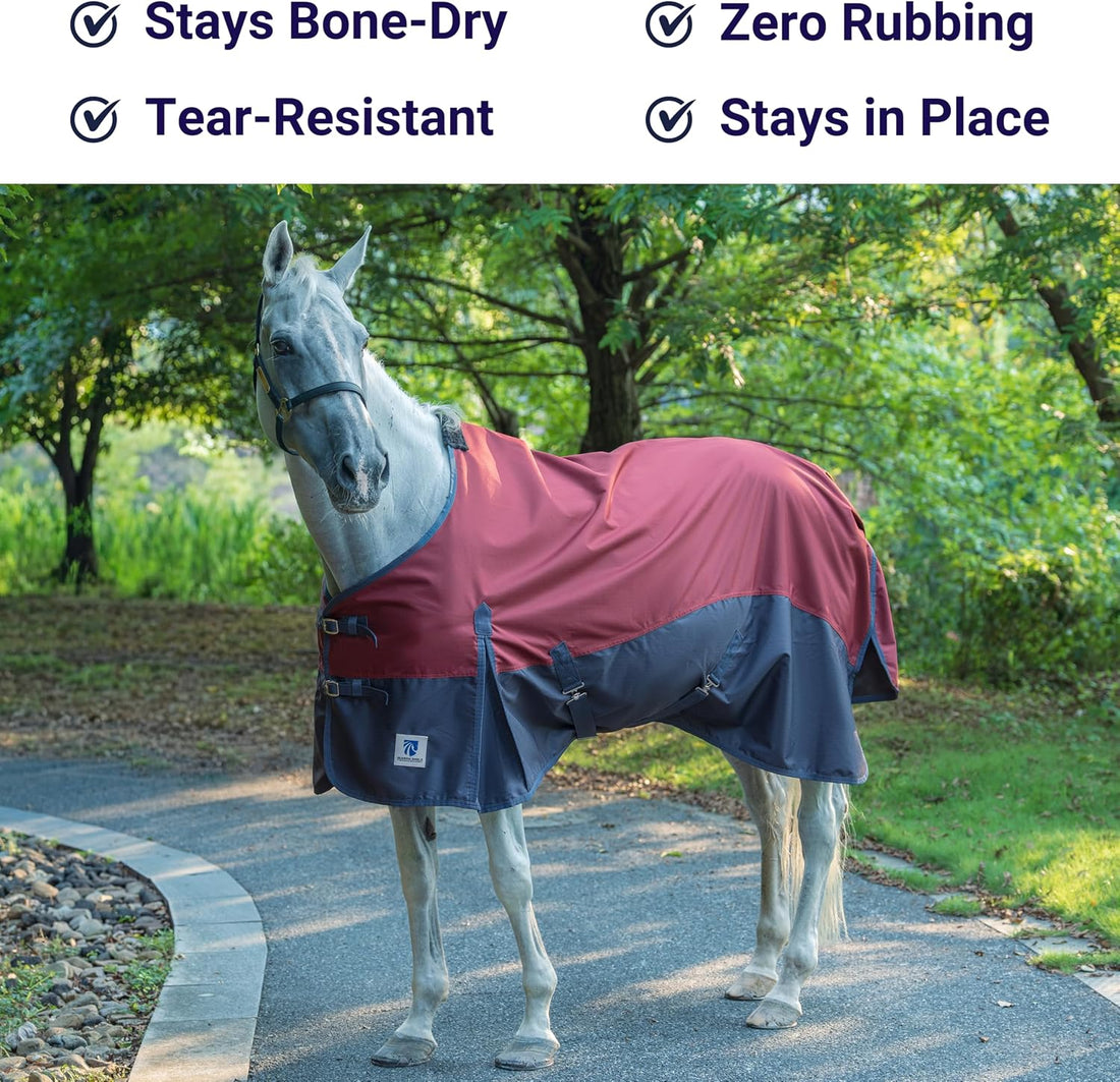 Horse Turnout Rain Sheet | 600 Denier Ripstop Turnout Blanket No Fill