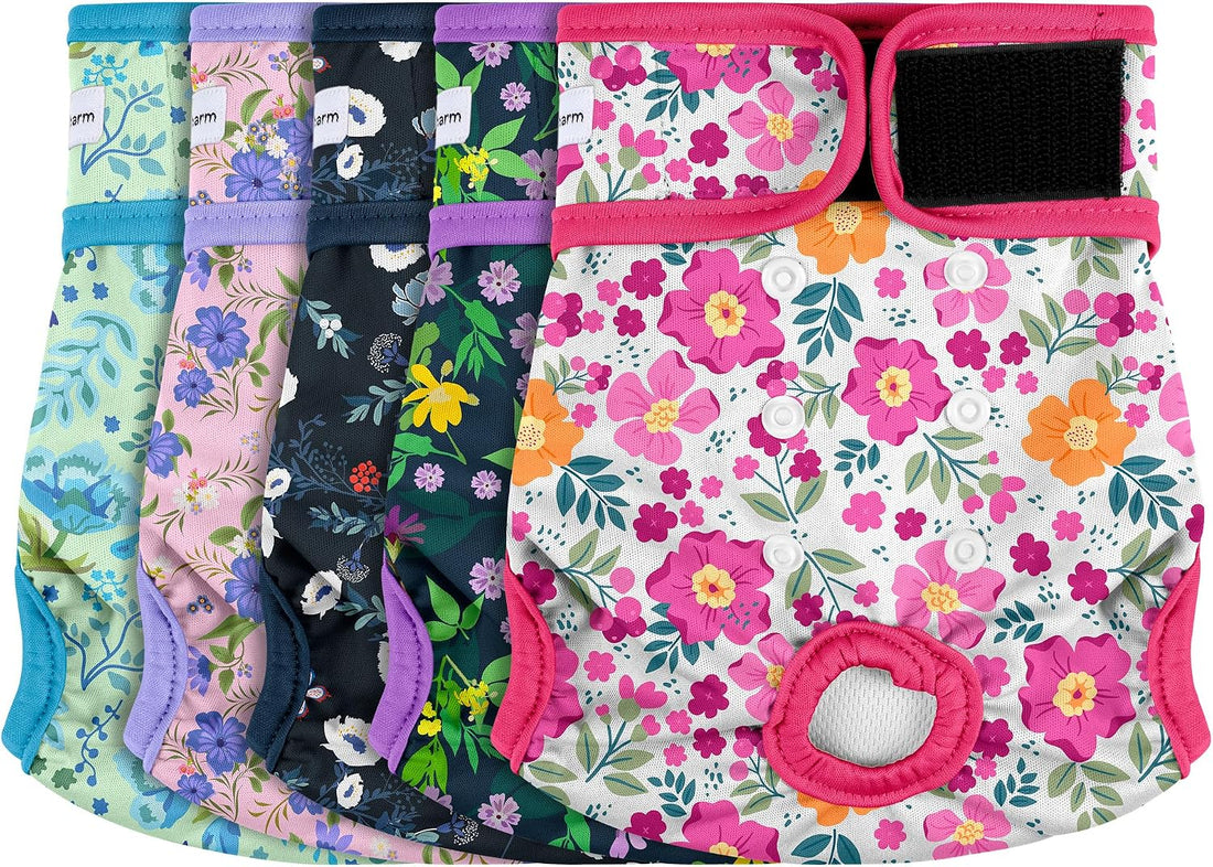 5 Pack Reusable Diapers for Doggie