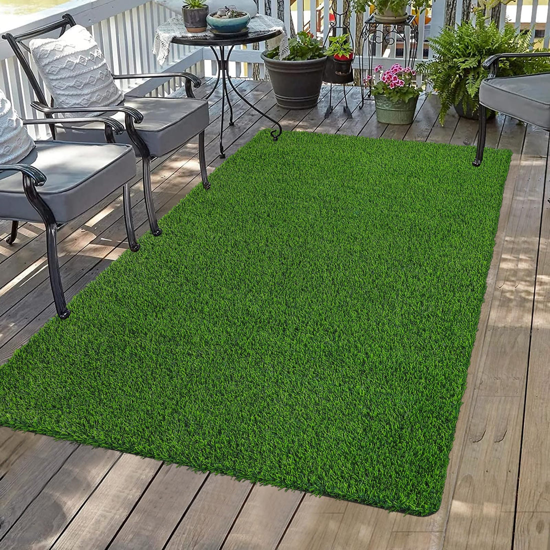 Bsmathom Artificial Grass Rug Indoor Outdoor Rug