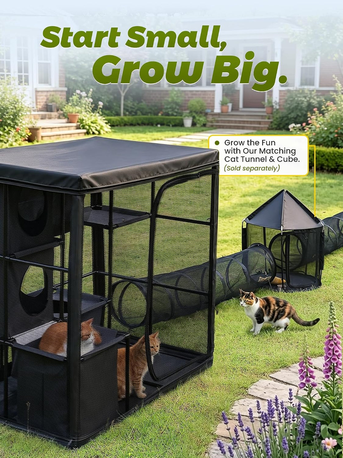 Rywell Extra Large Catio Outdoor Cat Enclosure Weatherproof