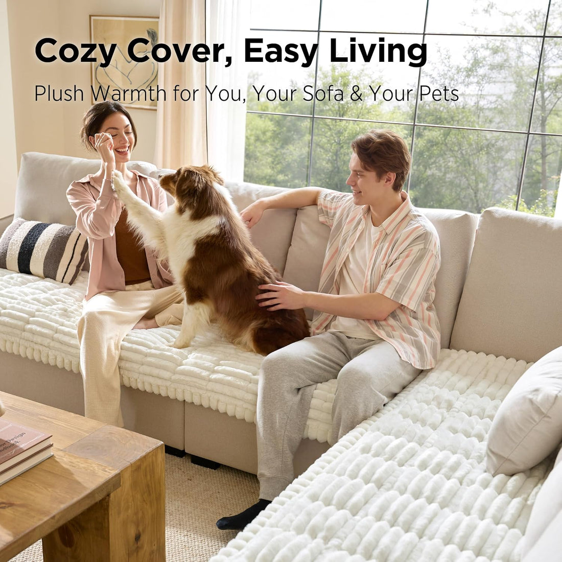 Bedsure Comfyfleece® Couch Covers for Dogs