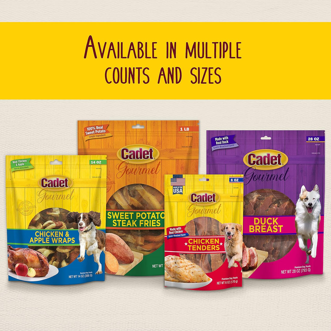 Cadet Gourmet 5-Inch Beef Hide Twist Chew Sticks