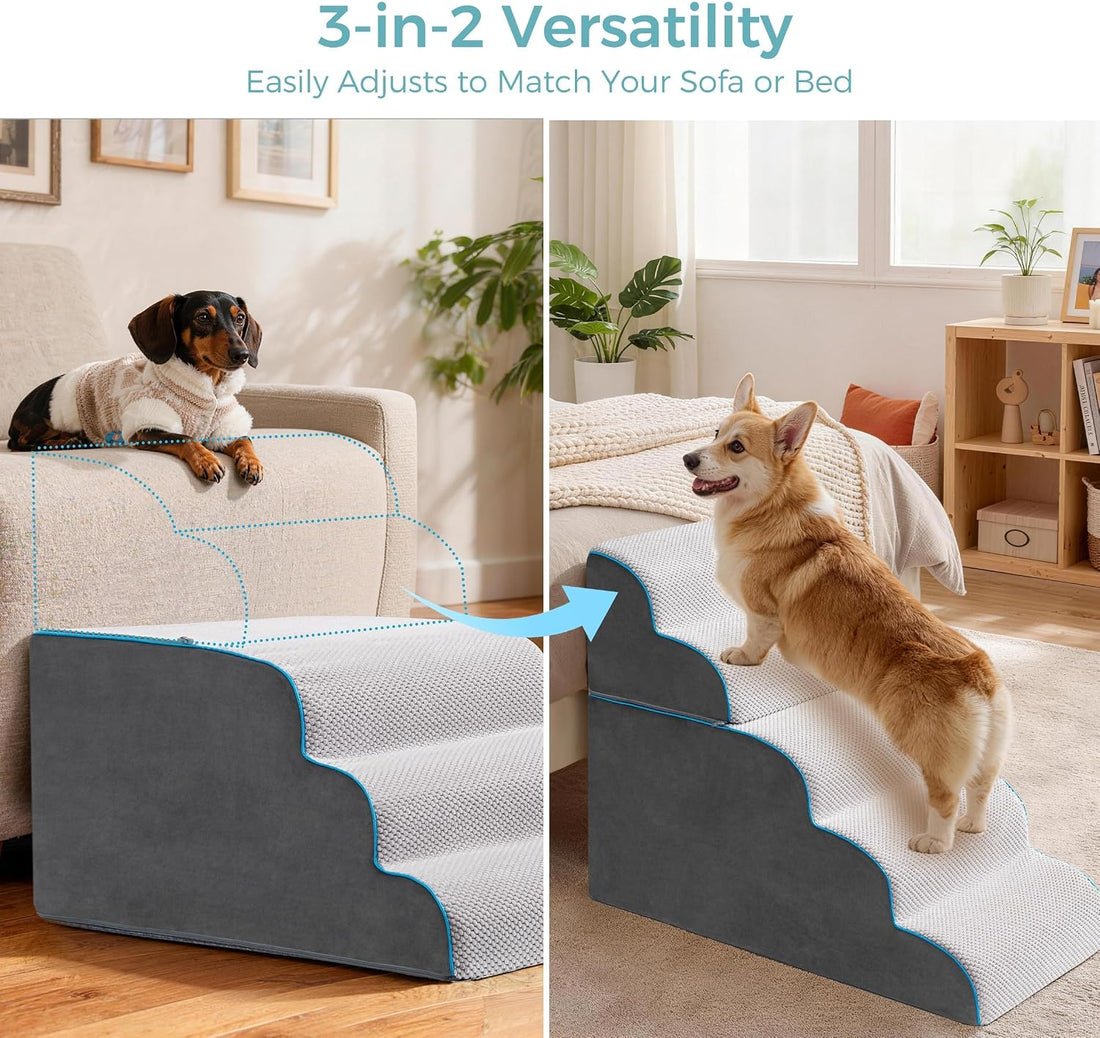 Dog Stairs, Steps and Ramp for High Bed & Sofa
