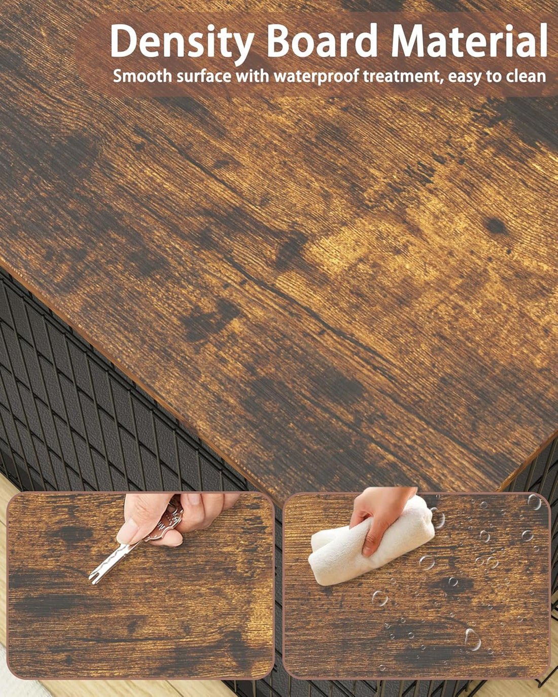 Piskyet Dog Crate Topper Wood Countertop