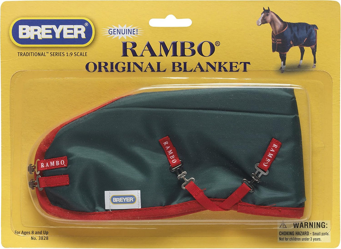 Breyer Traditional Rambo Blanket, Green/Red (1:9 Scale)