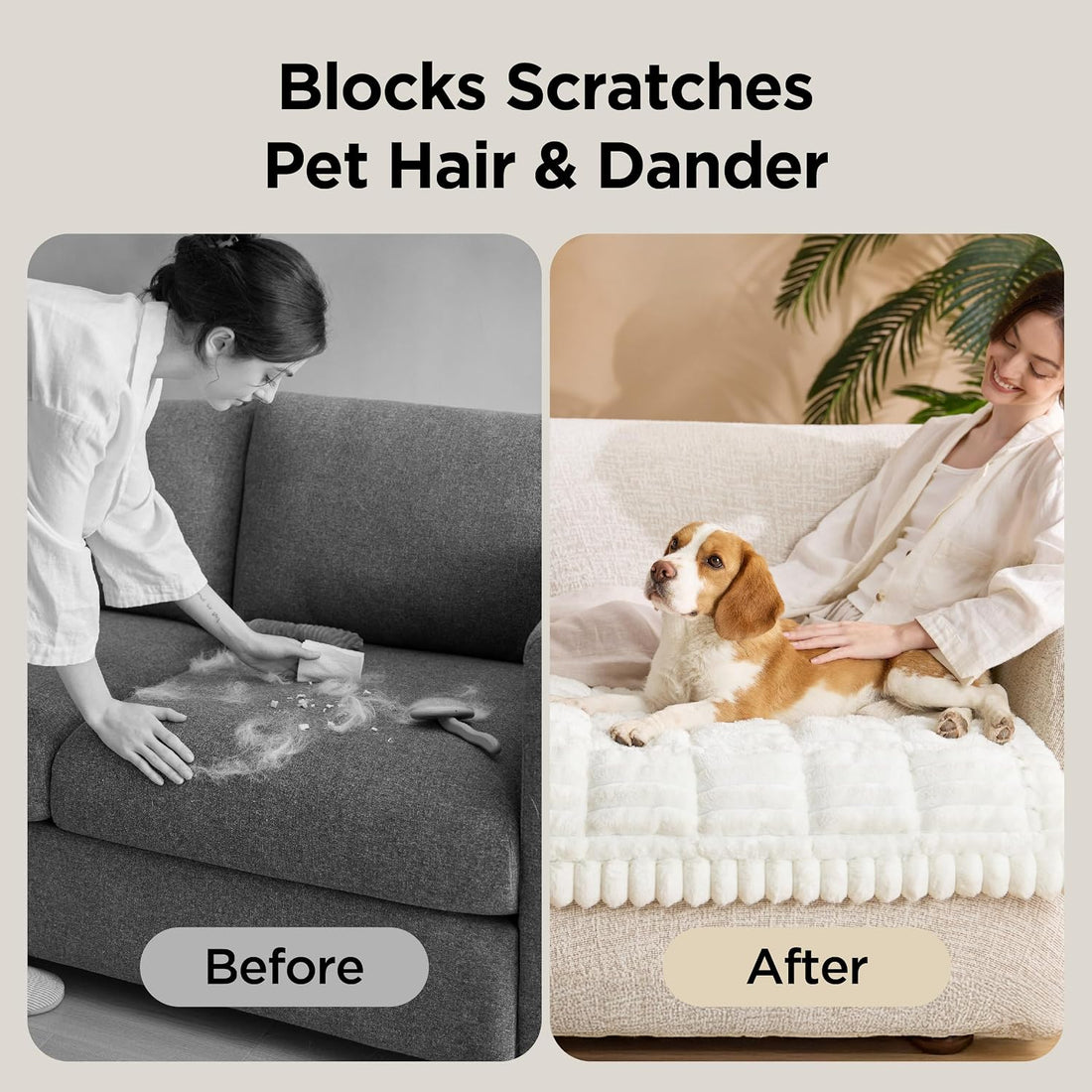 Bedsure Comfyfleece® Couch Covers for Dogs