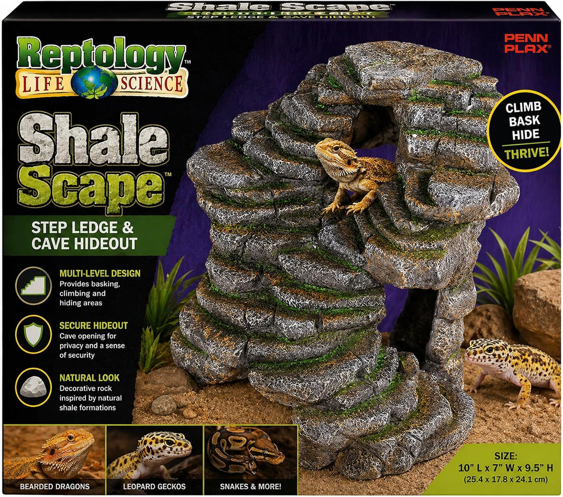 PENN-PLAX Reptology Shale Scape Step Ledge & Cave Hideout