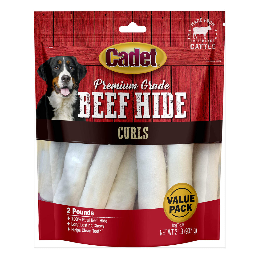Cadet Premium Grade Beef Hide, Long-Lasting Rawhide Rolls
