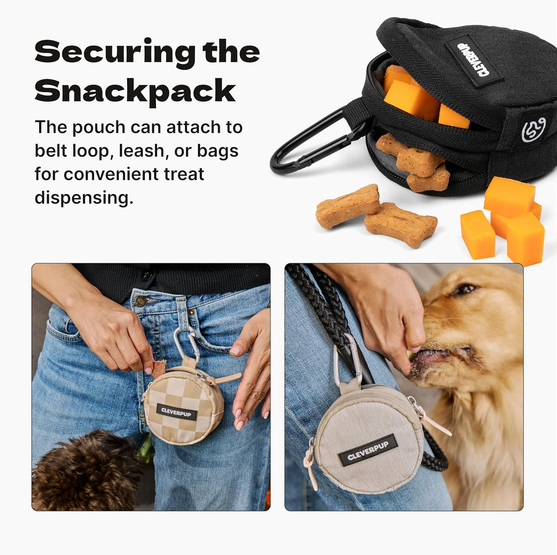 Cleverpup Snackpack Double Insulated Dog Treat Pouch
