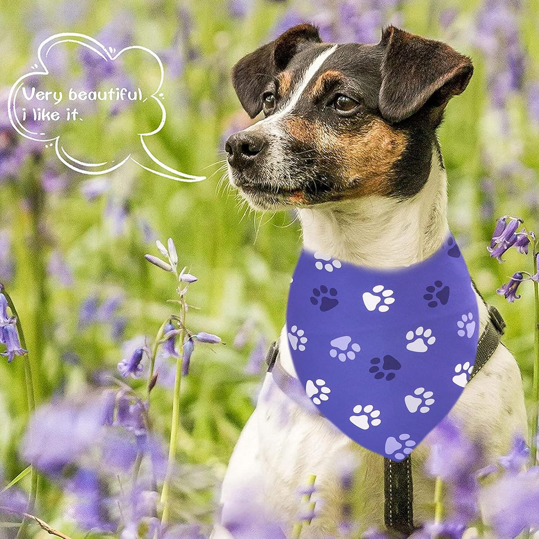 JpGdn 10PCS Big Dog Bandanas Large Breed Paw Print for Extra Large XL
