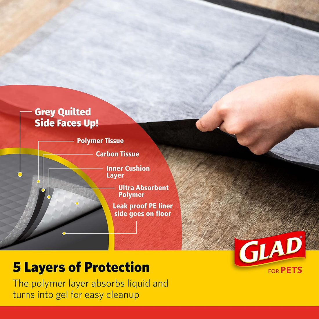 Glad for Pets Black Charcoal Puppy Pads