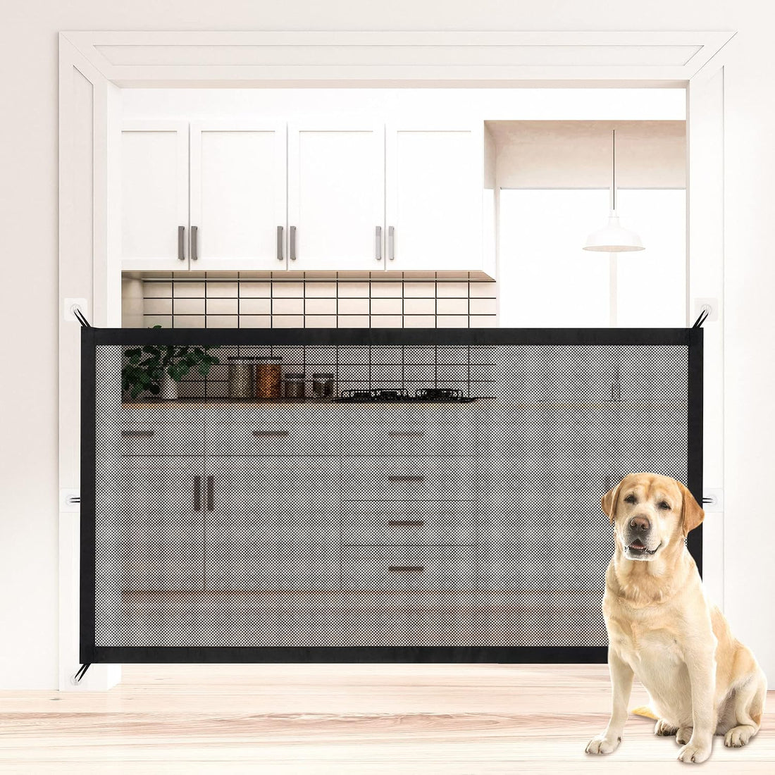 NWK Dog Gate for Stairs and Doorways 43''X30'' Fits 36 to 40 Inch