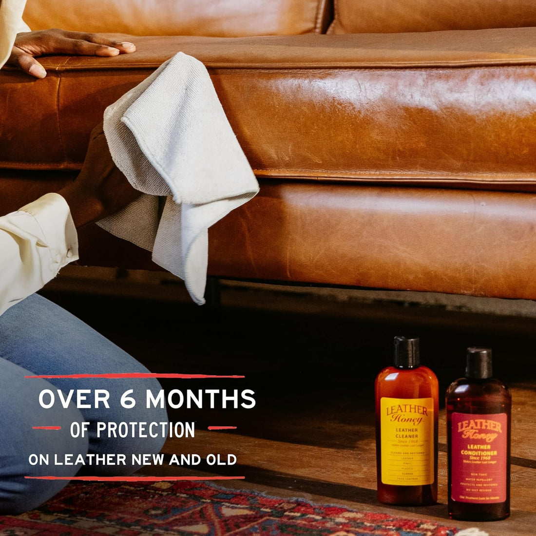 Leather Honey Complete Leather Care Kit Including 8 oz Cleaner and 16