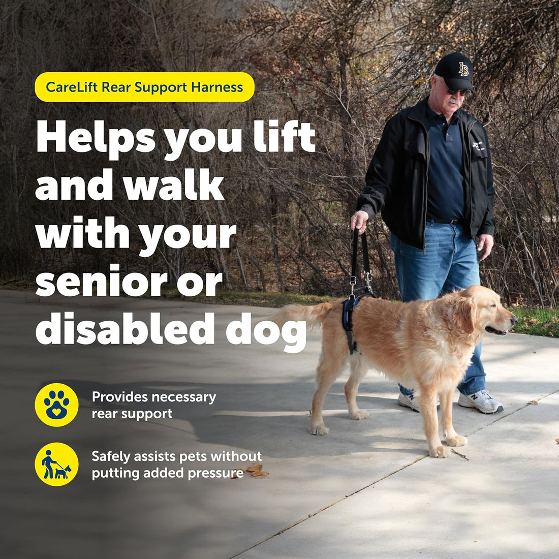 PetSafe Solvit Pet Lifting Aid for Rear Portion, Large, Black (62365)