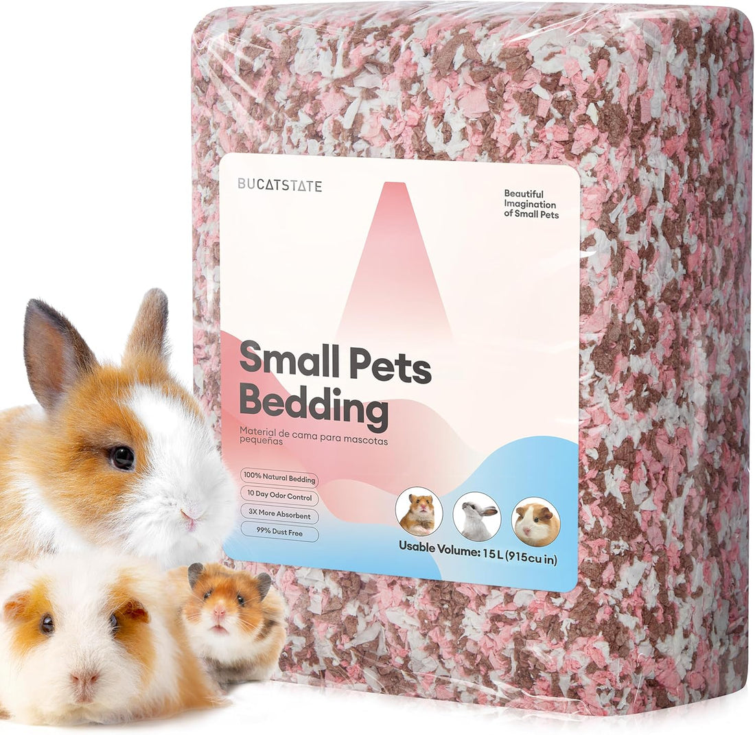 BUCATSTATE Hamster Bedding 15L, 99% Dust-Free Paper Bedding, Lavender