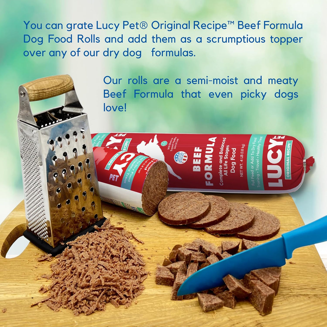 Lucy Pet Products Beef Formula Dog Food Roll 2.5 lb, (100600046)