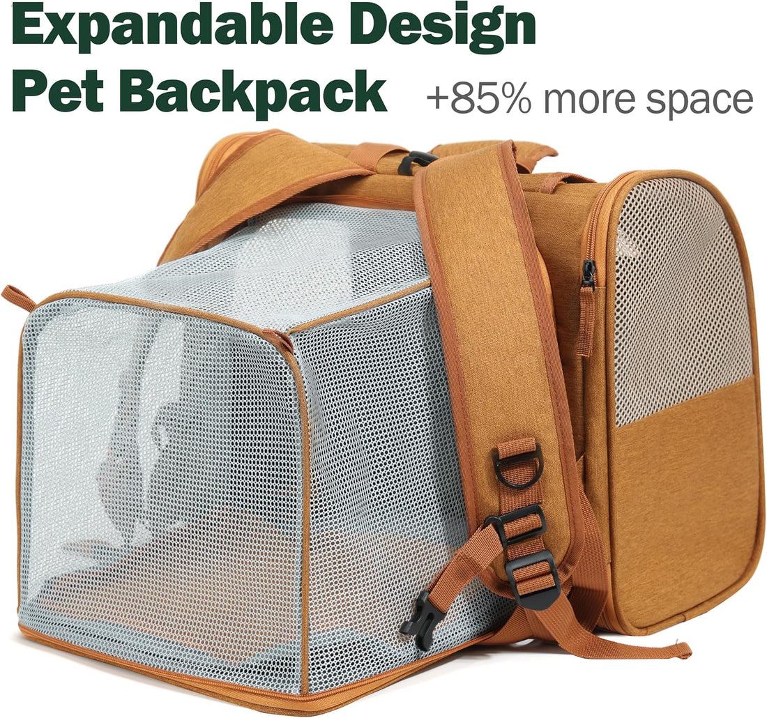 Cat Backpack Expandable, Cat Carrier for Travel & Hiking