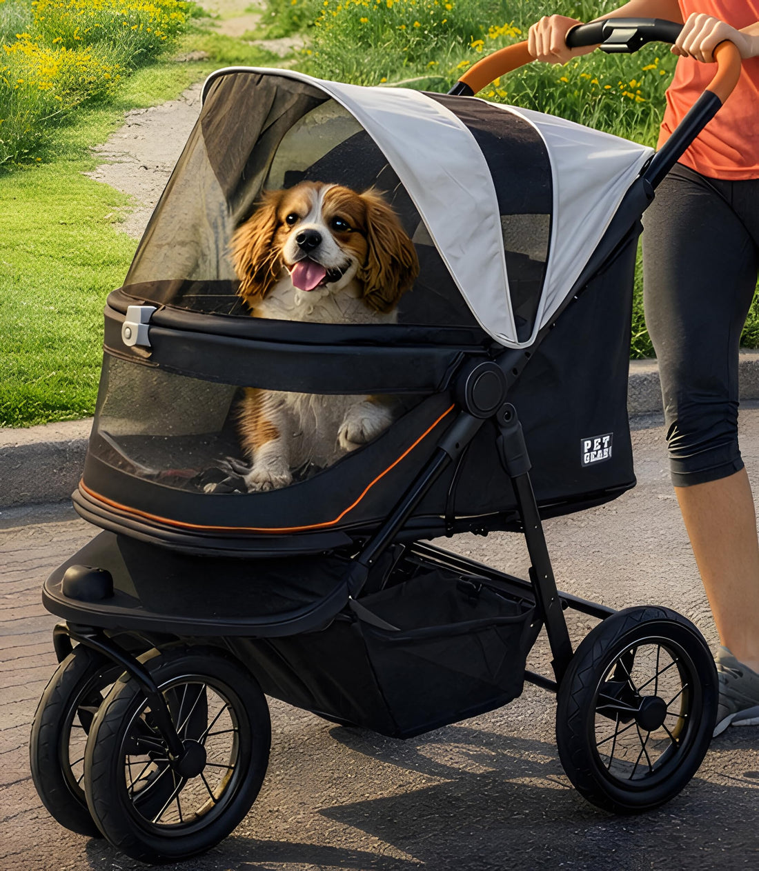 Pet Gear No-Zip Jogger Pet Stroller for Cats/Dogs, Salt, Extra Large