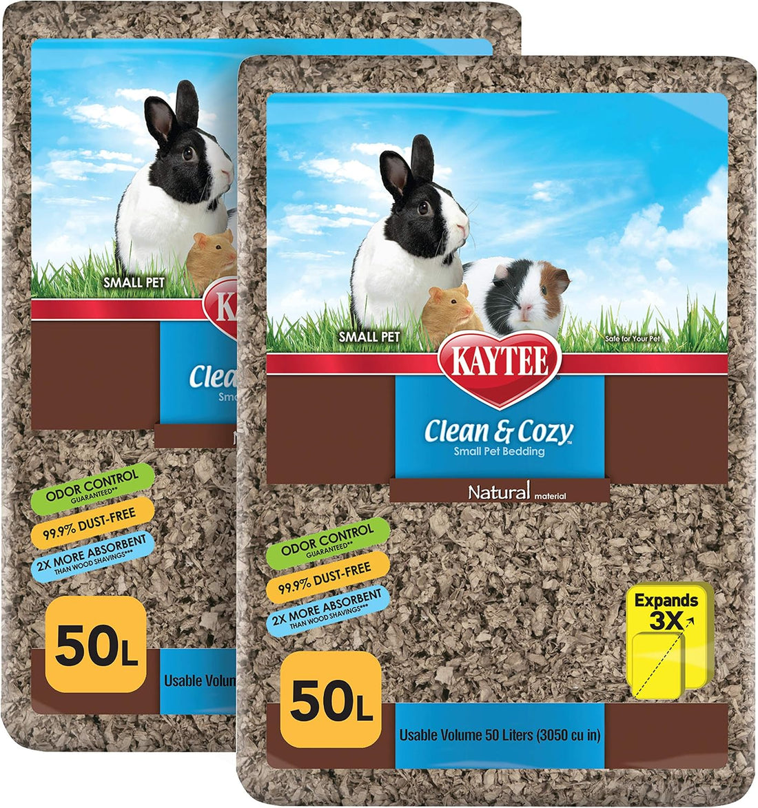 Kaytee Clean & Cozy Natural Paper Bedding, 49.2 Liters