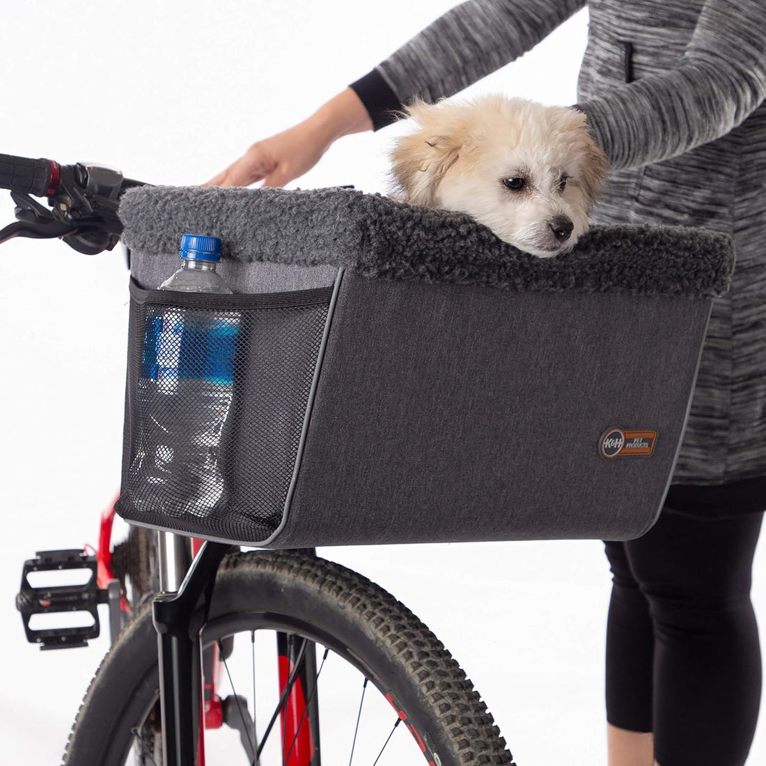 K&H Dog Bike Basket, Travel Bicycle Basket for Pets, Front Mount