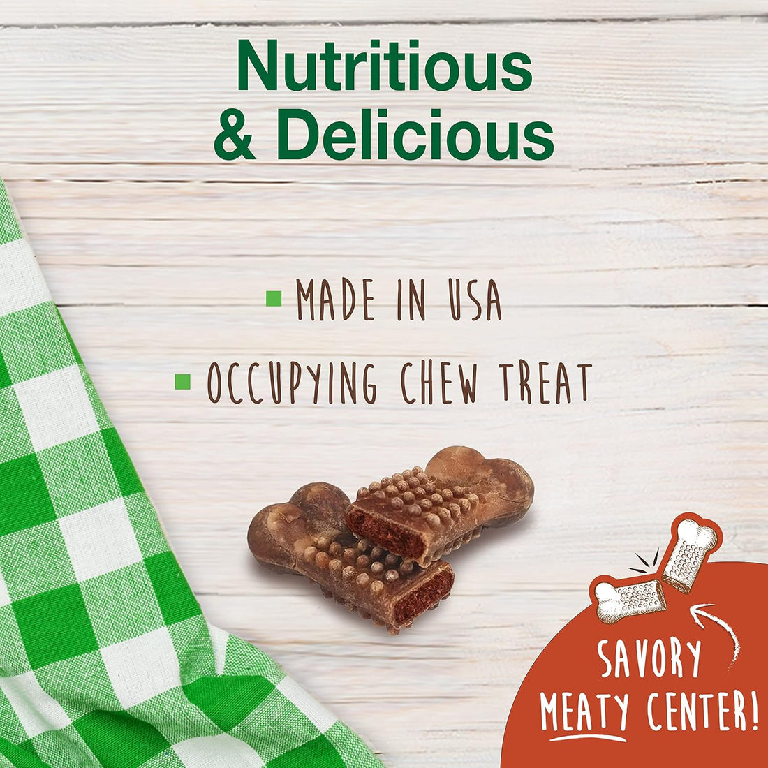 Nylabone Healthy Edibles Natural Dog Chews Long Lasting Meaty Center