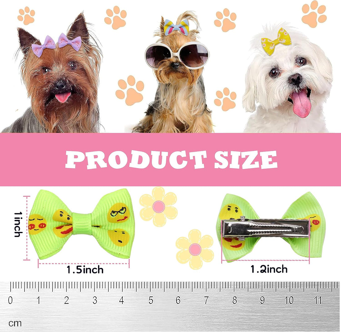 YAKA Small Dog Hair Bows, Pack of 60