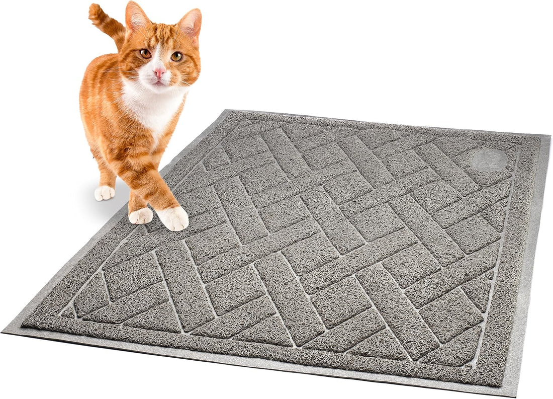 Pawkin Cat Litter Mat, Patented Design with Litter Lock Mesh