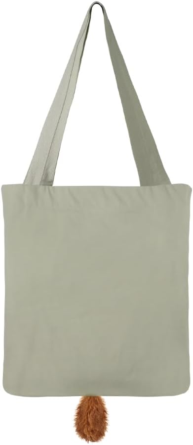 Lion-Shaped Pet Canvas Shoulder Bag Portable Cat Carrier Tote Bag