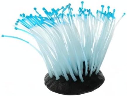 2PCS Artificial Silicone Anemone Coral Plant Glowing Fish Tank Decor